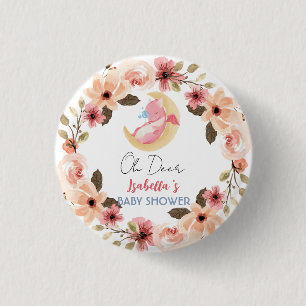 Cute baby draon dinosaur wildblomdusch knapp