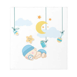 Cute Baby Dreaming Anteckningsblock