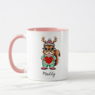 Cute Baby-ekorren, Personlig, Mugg, jul Mugg
