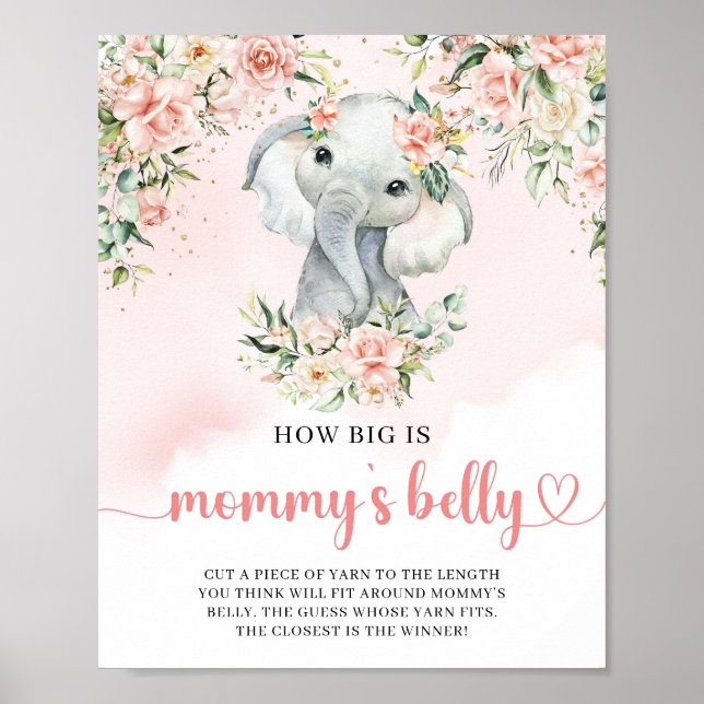 Cute baby elefant  Hur stor är Mamma Bürg? Poster (Framsidan)