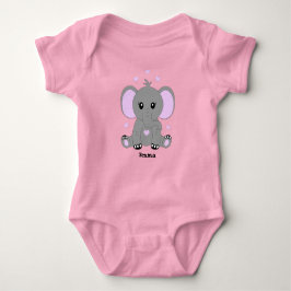 Cute baby elefant i rosa för flickor t shirt