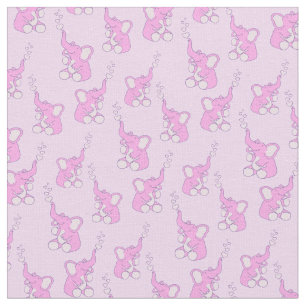Cute baby elefant med mönster av rosa tyg
