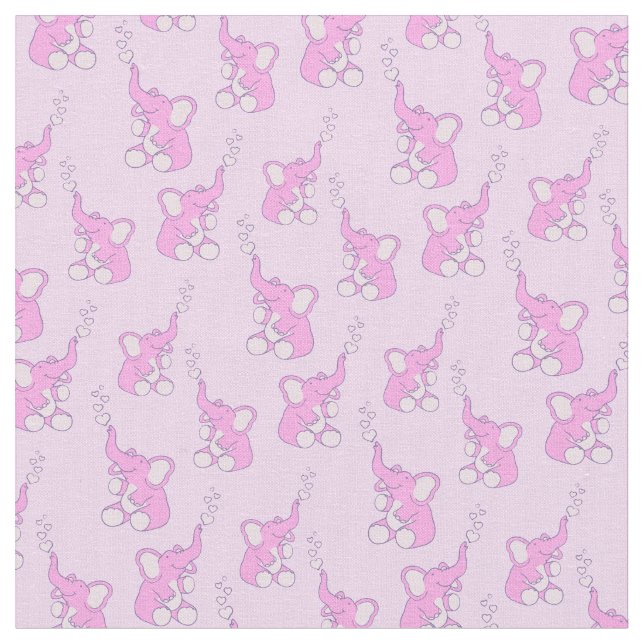 Cute baby elefant med mönster av rosa tyg (Närbild)