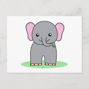 Cute baby elefant vykort