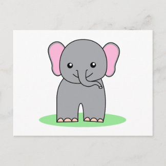 Cute baby elefant vykort