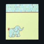 Cute Baby Elephant Anteckningsblock Gift<br><div class="desc">En söt baby-elefant dekorerar anteckningsblocket. Designen kommer från originalteckningen.</div>