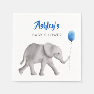 Cute Baby Elephant Baby Shower Napkins Pappersservett
