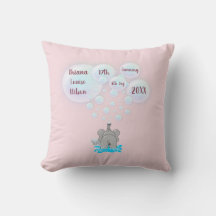 Cute Baby Elephant Blowing Bubbles Monogrammed