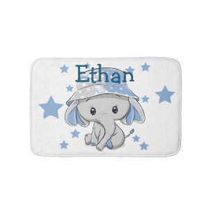 Cute Baby Elephant Boy Badrumsmatta