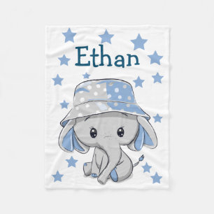 Cute Baby Elephant Boy  Fleecefilt