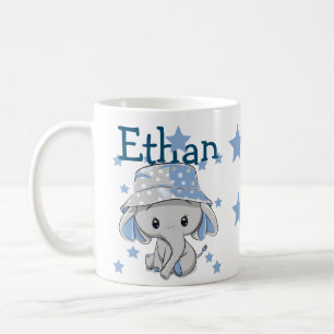 Cute Baby Elephant Boy   Kaffemugg