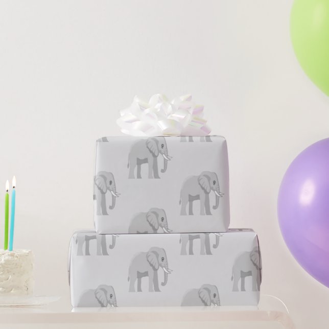 Cute Baby Elephant by the Lake Whimsical Birthday Presentpapper (Festgåvor)