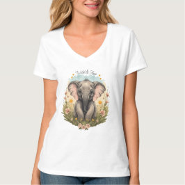 Cute Baby Elephant Calf Wildblomma Wanderlust T Shirt