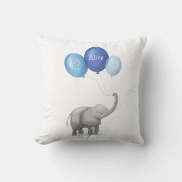 Cute baby elephant cushion (blått) kudde