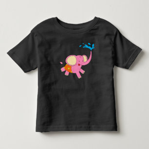 Cute Baby Elephant Design Inslag Småbarn T-shirt