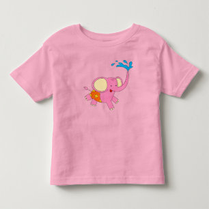Cute Baby Elephant Design Inslag T Shirt