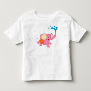 Cute Baby Elephant Design Inslag T Shirt
