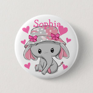 Cute Baby Elephant Girl Knapp