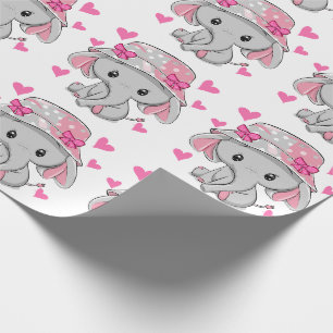 Cute Baby Elephant Girl Presentpapper