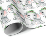 Cute Baby Elephant Gräs Bough jul Mönster Presentpapper<br><div class="desc">Cute baby elefant med en hög av gräs boughs och en gräs bough i en upprepande mönster-design. Idealisk för jul- och vintergåvor till baby och barn med ett elefanttema. Kontakta designern via Zazzle-Chatta eller makeitaboutyoustore@gmail.com om du vill att designen ska ändras, på en annan produkt eller om du vill samordna...</div>