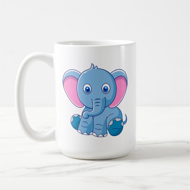 Cute Baby Elephant Kaffemugg (Vänster)