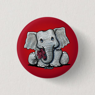 Cute Baby Elephant KiniArt Pin Knapp