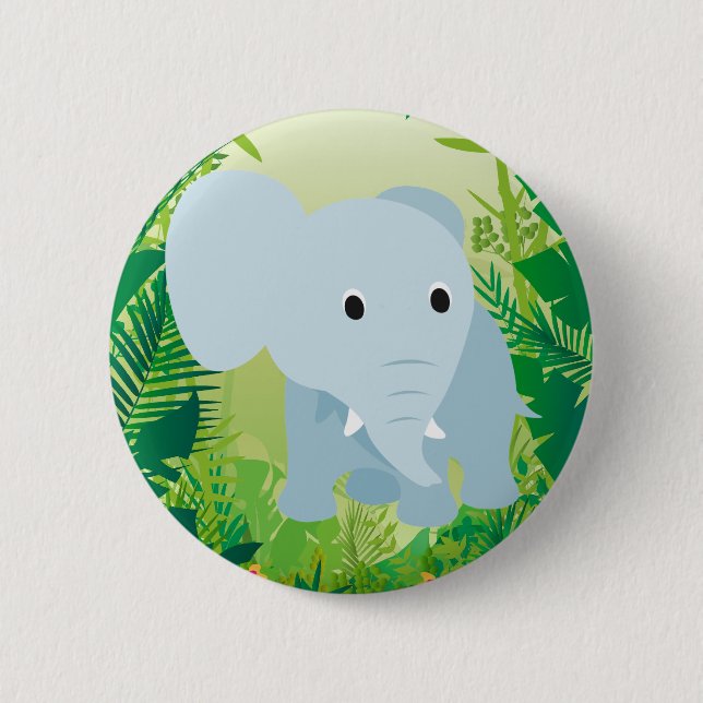 Cute Baby Elephant Knapp (Framsida)