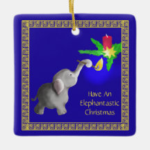 Cute Baby Elephant Ljus a Candle-jul