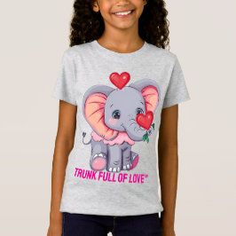 Cute Baby Elephant med Heart Balloon Kids T-shirt