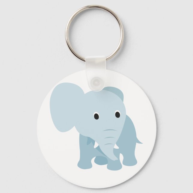 Cute Baby Elephant Nyckelring (Framsida)