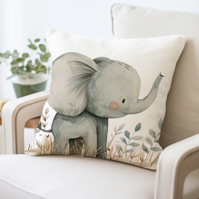 Cute Baby Elephant Pillow, Baby djur Kudde (Skapare uppladdad)