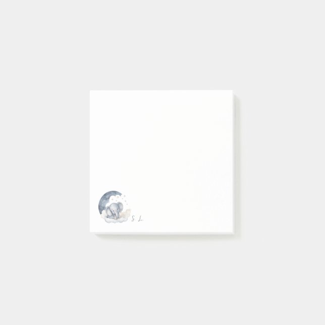 Cute Baby Elephant Post-it Block (Framsida)