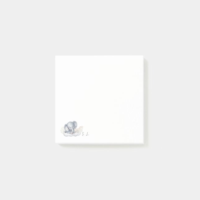 Cute Baby Elephant Post-it Block (Framsida)
