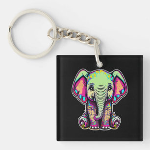 Cute Baby Elephant sitta digital illustration