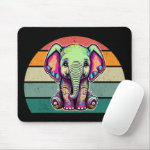 Cute Baby Elephant sitta digital illustration