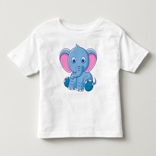 Cute Baby Elephant T Shirt (Framsida)