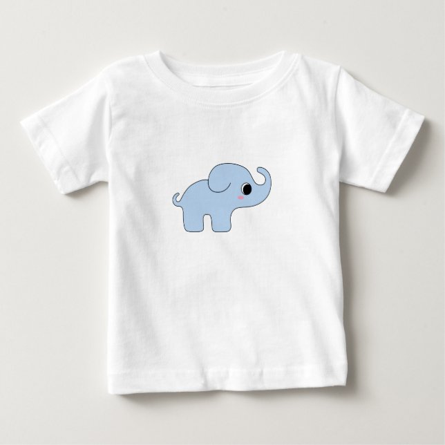 Cute Baby Elephant T Shirt (Framsida)