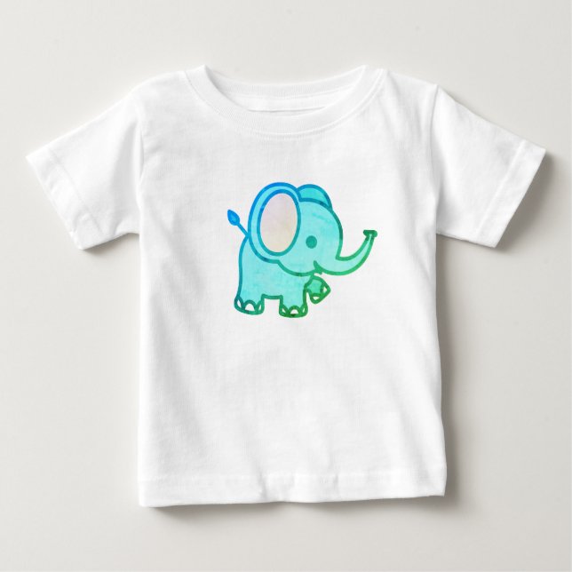 Cute Baby Elephant T Shirt (Framsida)