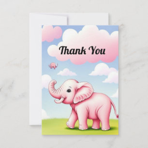 Cute Baby Elephant Tack Kort
