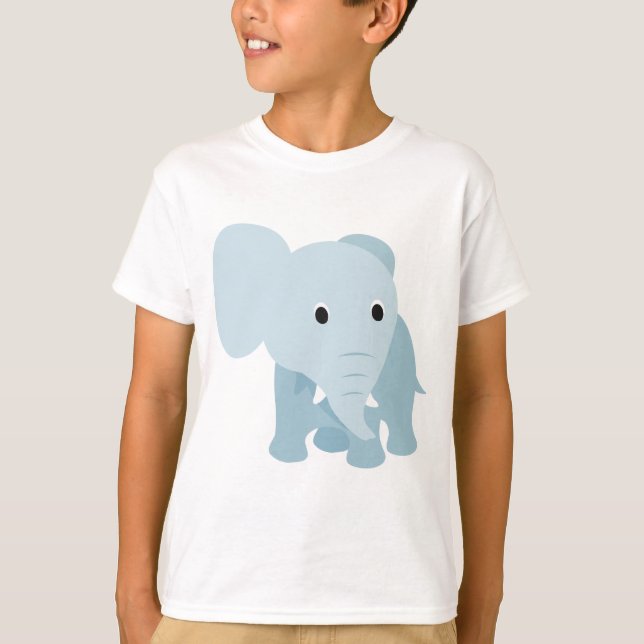 Cute Baby Elephant Tee Shirt (Framsida)