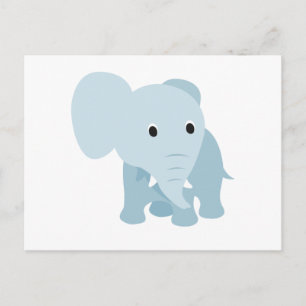 Cute Baby Elephant Vykort