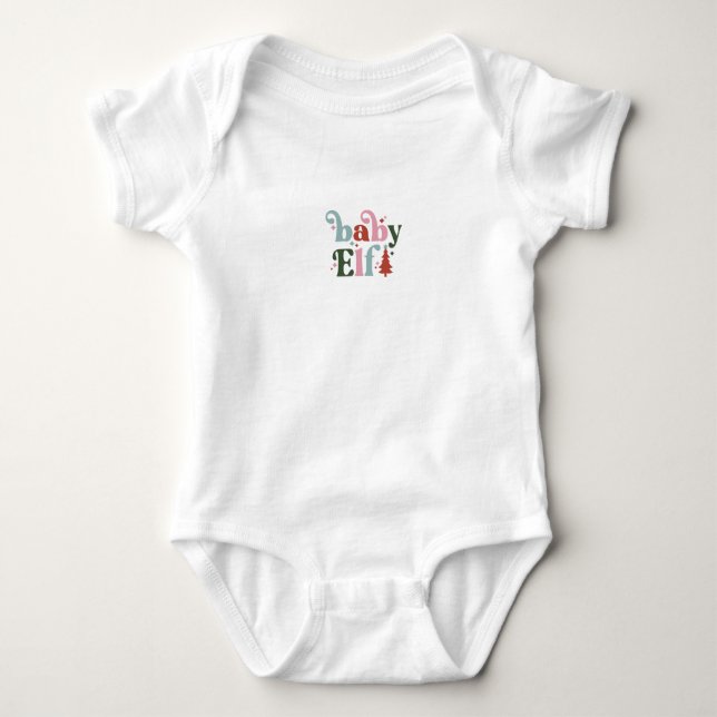 Cute Baby Elf Christmas Quote T Shirt (Framsida)