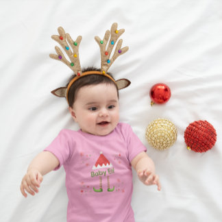 Cute Baby Elf & Snowflake Christmas T Shirt