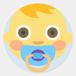 Cute Baby Emoji Runt Klistermärke