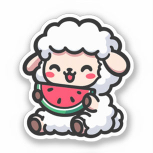 Cute Baby får Äta en vattenmelon Klistermärken