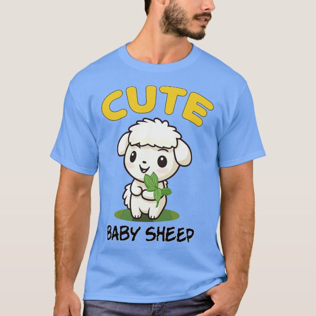 Cute Baby får T Shirt (Framsida)