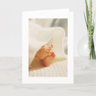 Cute Baby Feet Little Baby Feet Wrapped Blanket Kort