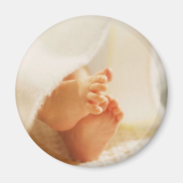 Cute Baby Feet Little Baby Feet Wrapped Blanket Magnet (Framsidan)