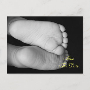Cute Baby Feet Meddelande Vykort