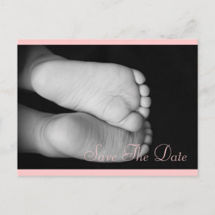 Cute Baby Feet Meddelande Vykort